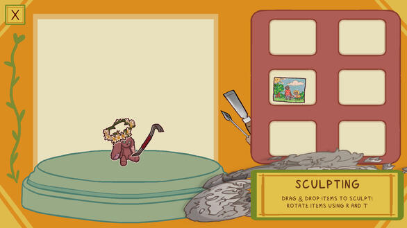 final in-game version! (ruined statue asset not by me, overlapping overworld asset that ended up looking cool!)