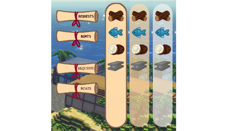 UI variations/experiments - the first version had handwritten text, later changed to a font for consistency