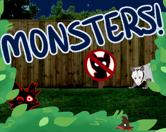 whack-a-mole, but the monsters! blend in with regular animals if you do not scare them away fast enough.