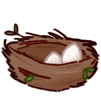 a bird made a nest on your statue!