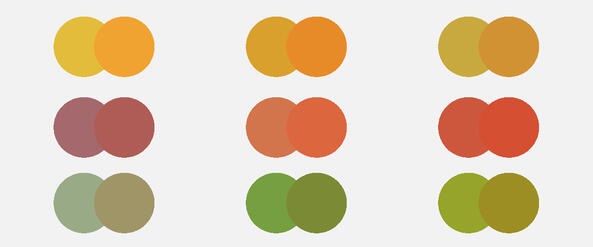 filtered, more cohesive colors that we ended up using