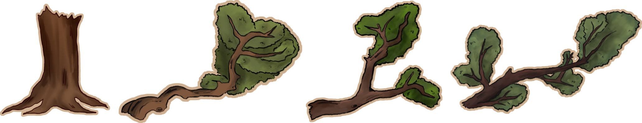 act v: trunk and multiple interchangeable tree branches for "camouflage" and general nature decoration