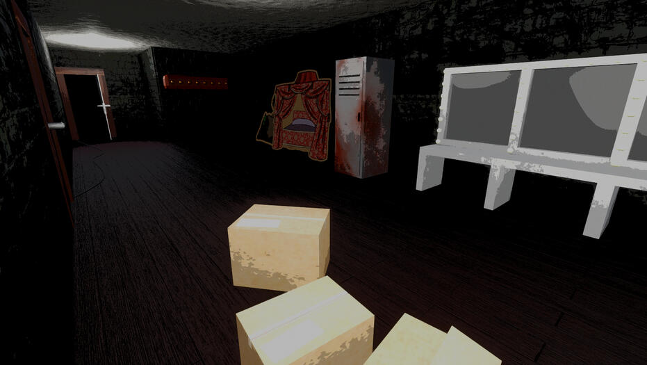 game was untitled at the time. very fun experiment with contrast and "applying" the 3D shader effect we used on a 2D piece.